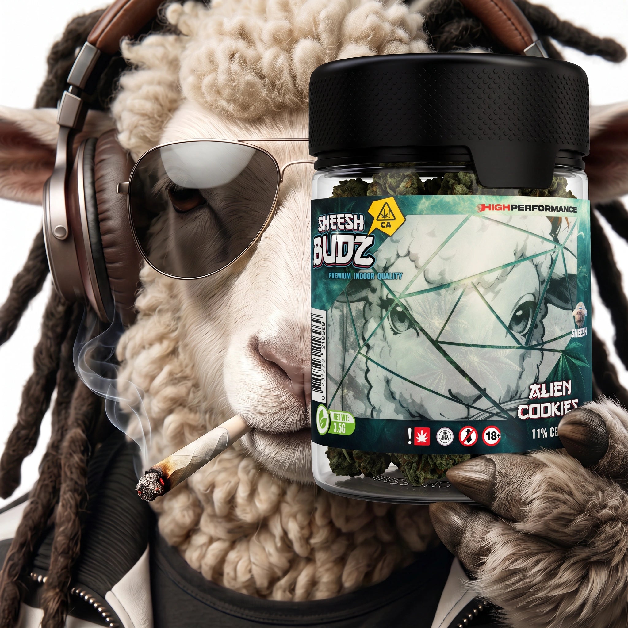 SHEESH BUDZ CBD - Alien Cookies - 3.5g - 11% CBD