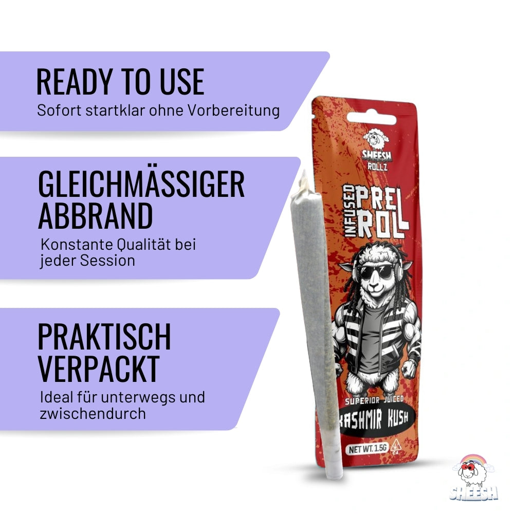 SHEESH Rollz - Kashmir Kush - 1,5g Pre Roll