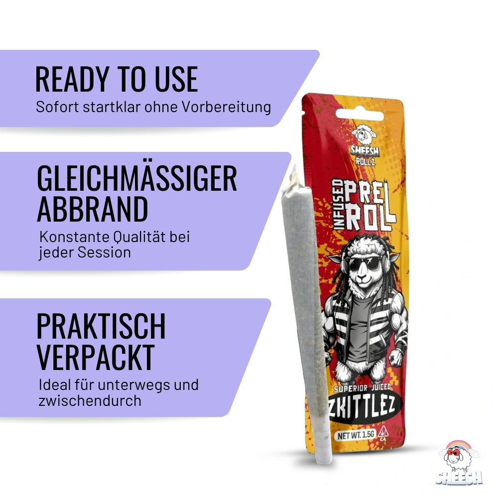 SHEESH Rollz - Zkittlez - 1,5g Pre Roll