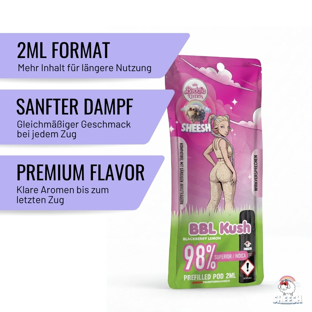 SHEESH - Superior Pod (Baddie Edition) - BBL Kush - 2ml Pod