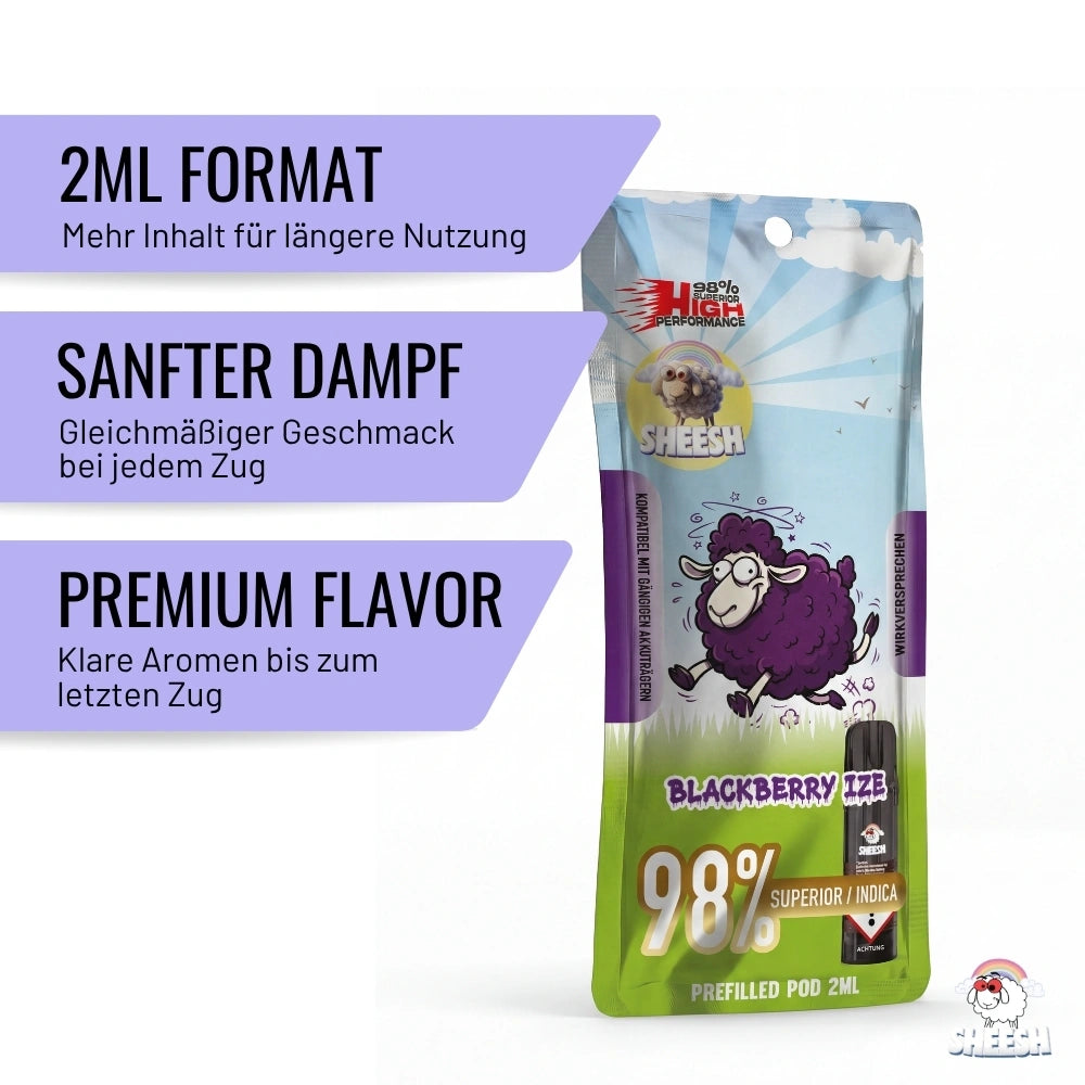 SHEESH - Superior Pod - Blackberry Ize - 2ml Pod
