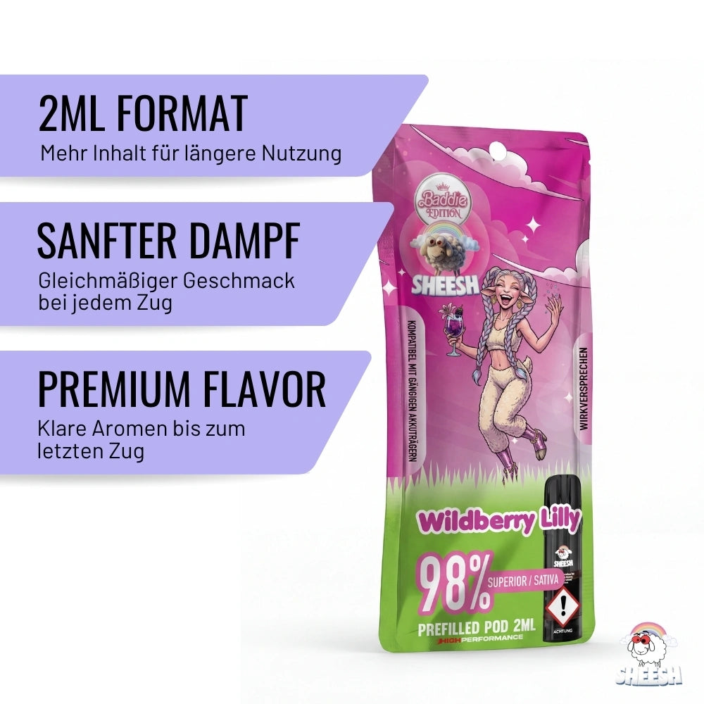 SHEESH - Superior Pod (Baddie Edition) - Wildberry Lilly - 2ml Pod