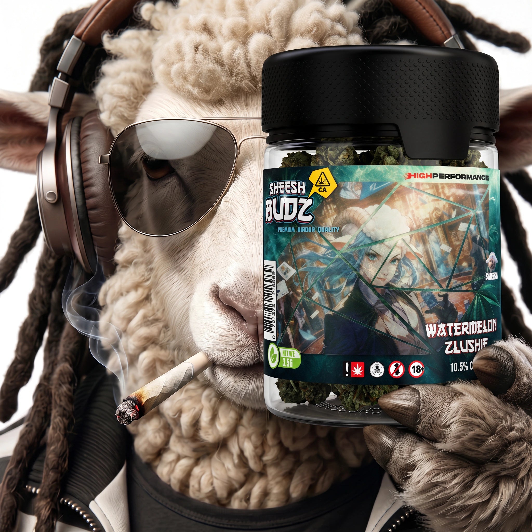 SHEESH BUDZ CBD - Watermelon Zlushie - 3.5g - 10.5% CBD