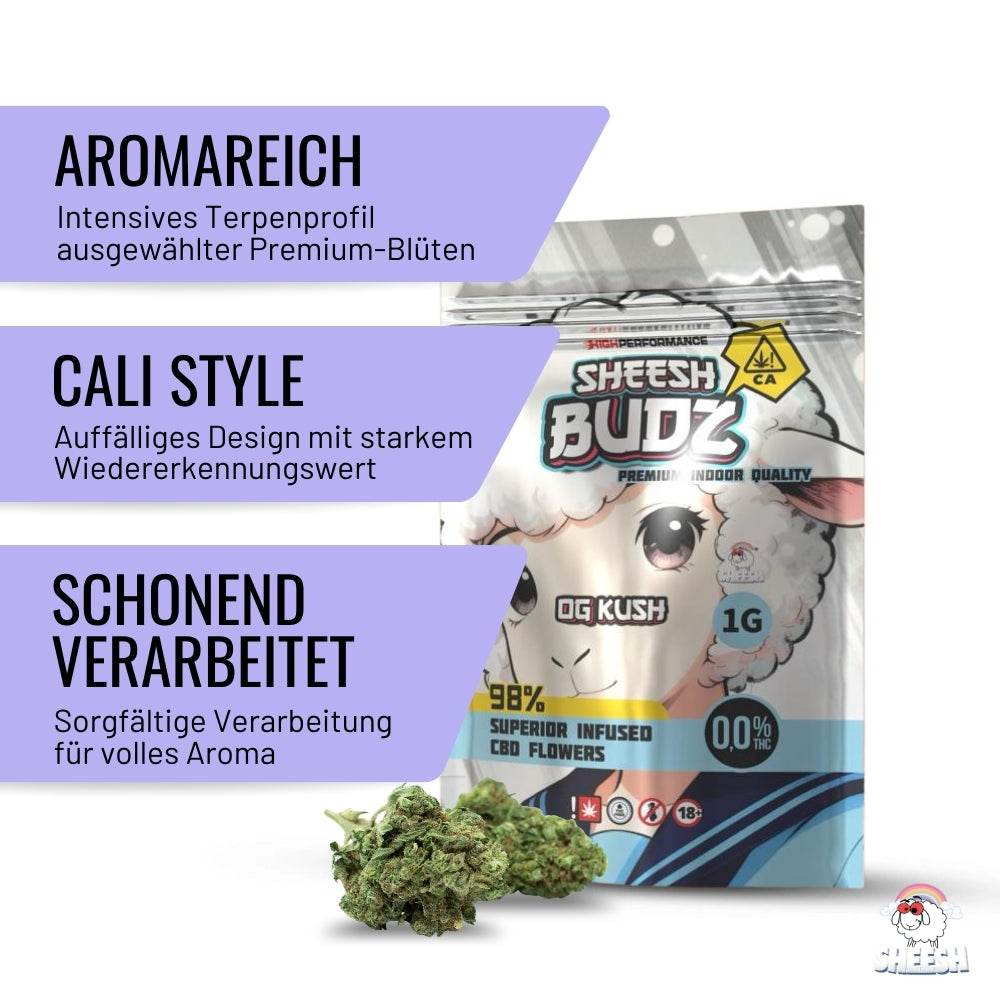 SHEESH BUDZ - CBD Blüten - OG Kush - 1g