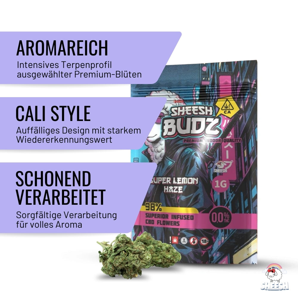 SHEESH BUDZ - CBD Blüten - Watermelon Zlushie - 1g
