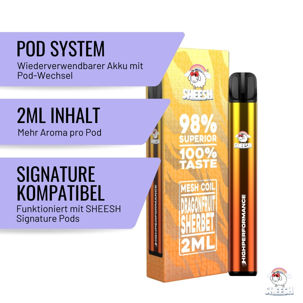 SHEESH - True Taste Line - Dragonfruit Sherbet - Superior Vape