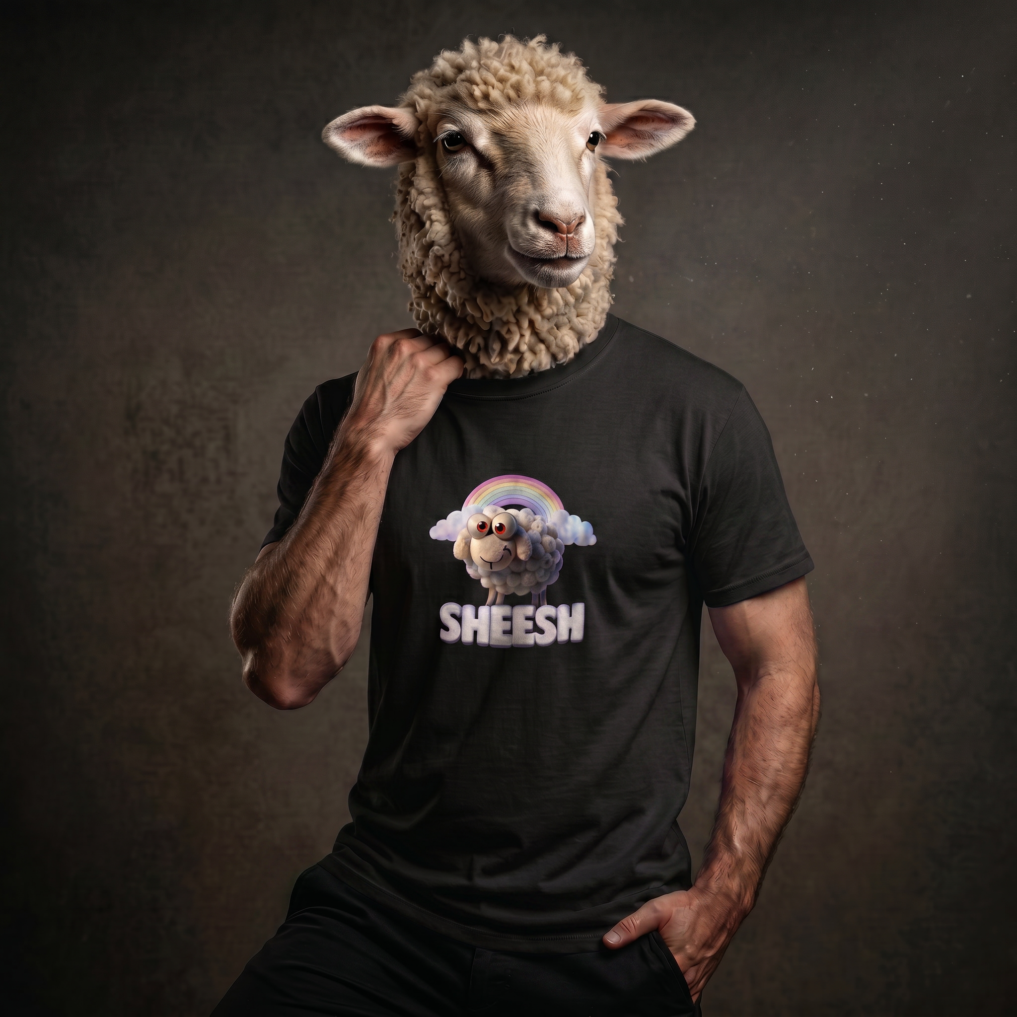 SHEESH T-SHIRT - SCHWARZ