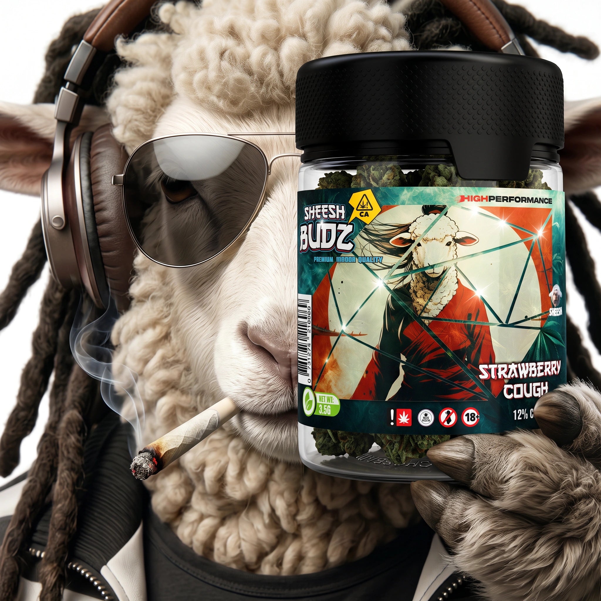 SHEESH BUDZ CBD - Strawberry Cough - 3.5g - 12% CBD