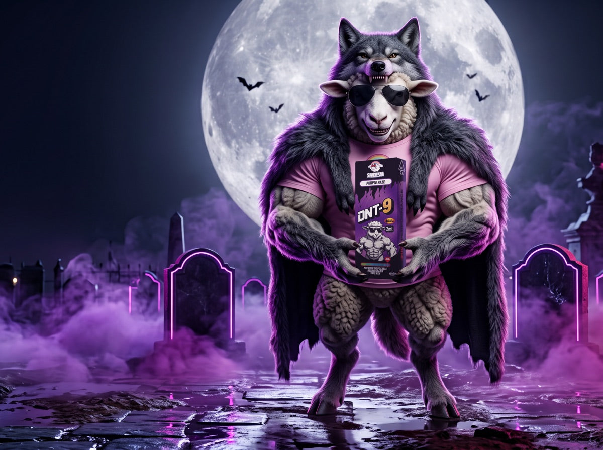 Shredda als Werwolf mit DNT-9 Vape